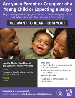 Parent Caregiver Advisory Council Flyer